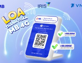 Giải pháp Loa thông báo thanh toán gắn với tài khoản ngân hàng MB Bank